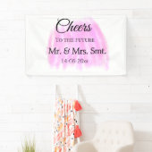 Banderoles Bonjour à l'avenir ajouter nom de couple date viol (En situation)