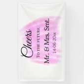 Banderoles Bonjour à l'avenir ajouter nom de couple date viol (Vertical)