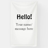 Banderoles Bonjour ajouter un message de nom simple minimum é (Vertical)