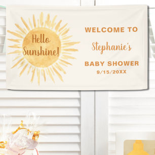 Banderoles Bonjour Baby shower Sunshine