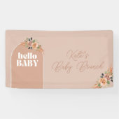 Banderoles Bonjour bébé, Baby shower moderne Boho (Horizontal)