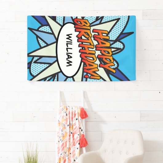 BANDEROLES BONJOUR D'ANNIVERSAIRE B.D. (En situation)