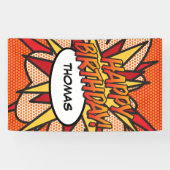 Banderoles BONJOUR D'ANNIVERSAIRE BD Pop Art (Horizontal)