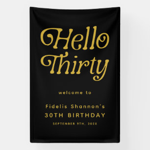 Banderoles Bonjour Trente Retro 30e anniversaire Bienvenue