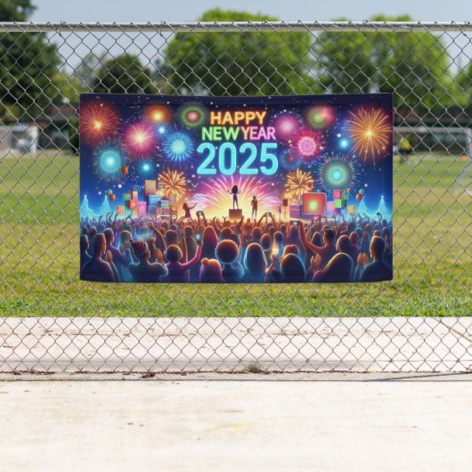 Banderoles Bonne année 2025 (En situation)