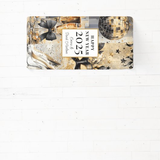 Banderoles Bonne année customisée 2025 (Insitu)