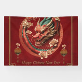 Banderoles Bonne année de dragon chinois (Horizontal)
