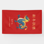 Banderoles "Bonne année" en chinois 2024 Dragon Custom Red (Horizontal)