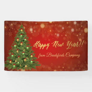 Banderoles Bonne Année ,Rouge ,Sapin de Noël