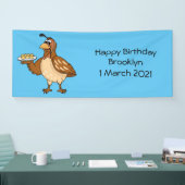 Banderoles Bonne caille avec dessin animé d'oeufs (Salon professionnel)