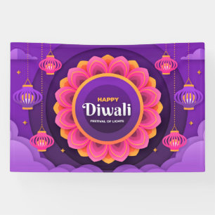 Banderoles Bonne fête des lumières de Diwali
