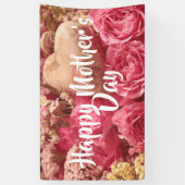 Banderoles Bonne fête des mères Roses du coeur (Vertical)