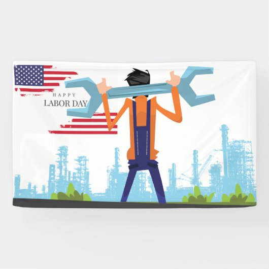 Banderoles Bonne fête du travail (Horizontal)