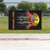 Banderoles Bonne Halloween Scarecrow (En situation)