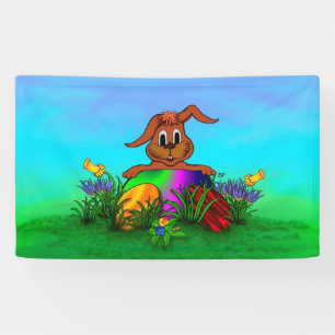 Banderoles Bonne Pâques ! Lapin de Pâques
