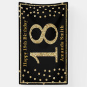 Banderoles Bonne Parties scintillant du 18e anniversaire Blac (Vertical)