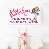 Banderoles Bonne princesse d'anniversaire (En situation)