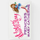 Banderoles Bonne princesse d'anniversaire (Vertical)