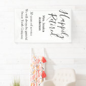 Banderoles Bonne retraite ajouter le nom années de service à (En situation)