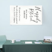 Banderoles Bonne retraite ajouter le nom années de service à (Salon professionnel)