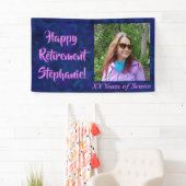 Banderoles Bonne retraite Bleu foncé Photo Parti de retraite (En situation)