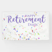 Banderoles Bonne retraite Confetti (Horizontal)