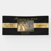 Banderoles Bonne soirée de la Saint-Sylvestre Félicitations F (Horizontal)