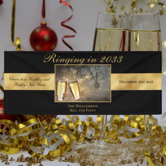 Banderoles Bonne soirée de la Saint-Sylvestre Félicitations F