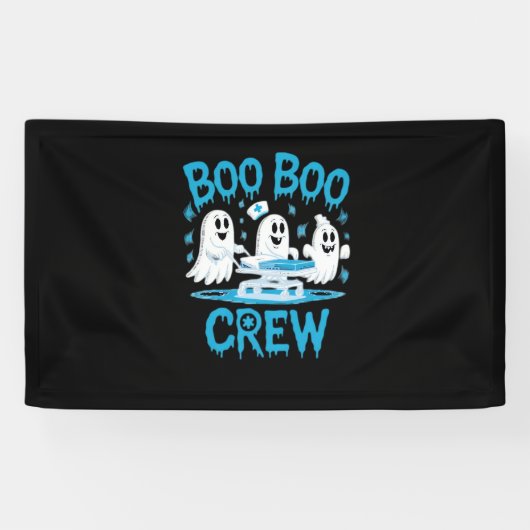 Banderoles Boo Boo Crew Ghost Parade Nurse Halloween Essen (Horizontal)