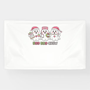 Banderoles Boo Boo Crew Noël, infirmière fantôme surdimension