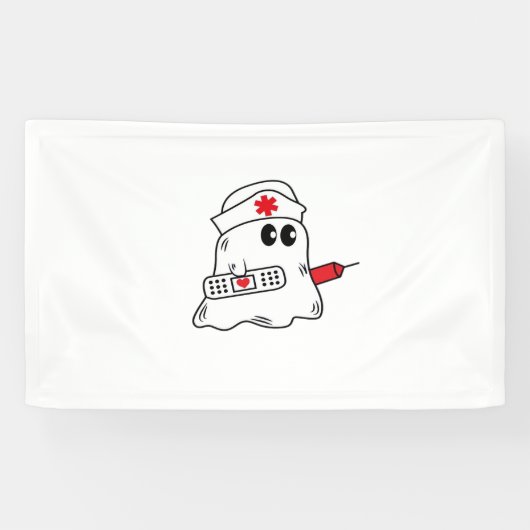 Banderoles Boo Boo Crew Nurse Halloween Ghost Funny Surdimens (Horizontal)