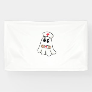 Banderoles BOO CREW Ghost Nurse Funny Halloween Essentiel