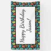 Banderoles Boo Octopus Cute Multicolor Enfants Vêtements & Dé (Vertical)