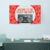 Banderoles Boombox Parti des années 80 (Salon professionnel)