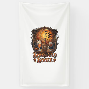 Banderoles Boos Boisson Halloween Crâne Bouteille Bière Vin C