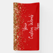 Banderoles Booth photo personnalisé Red White & Gold Annivers (Verticale)