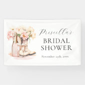 Banderoles Boots de bienvenue rustiques Bubbly FÊTE DES MARIÉ (Horizontal)