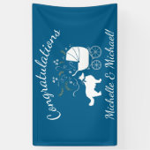 Banderoles Bordure Collie Chien Baby shower Chien Chien Chiot (Vertical)