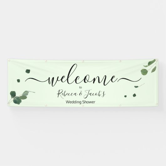 Banderoles Botanique Verdure Eucalyptus Wedding shower (Horizontal)