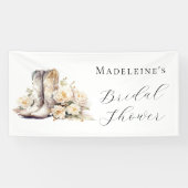 Banderoles Bottes aquarelle florale élégante pour douche de m (Horizontal)