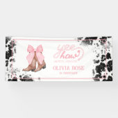 Banderoles Bottes de poule rose et de poule Coquette Annivers (Horizontal)