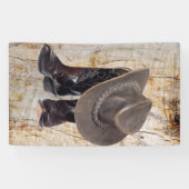 Banderoles Bottes et Casquette de cowboy (Horizontal)