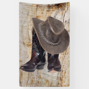 Banderoles Bottes et Casquette de cowboy
