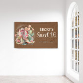 Banderoles Bottes rustiques de fille rose Roses doux 16