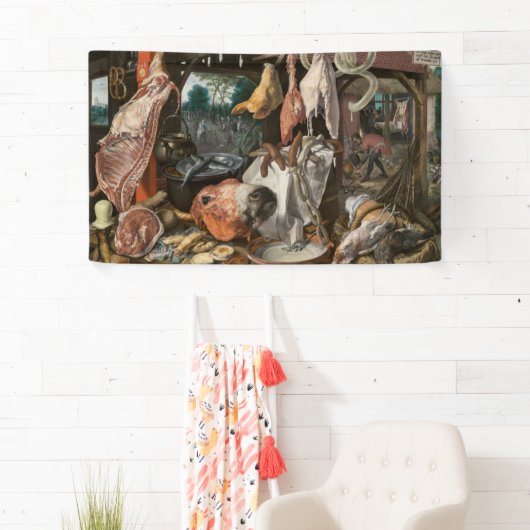 Banderoles Boucher's Stall (par Pieter Aertsen) (En situation)