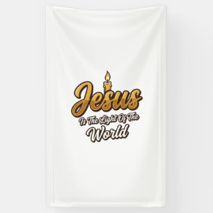 Banderoles Bougie Jésus Lumière du Monde Chrétien Vector_1