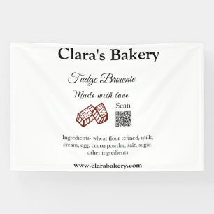 Banderoles Boulangerie brownie ajouter les ingrédients fabriq