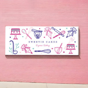 Banderoles Boulangerie colorée amusante et Cuisine Ustensiles