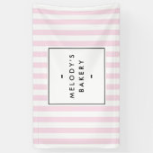 Banderoles Boulangerie de bonbons rose rétro (Vertical)