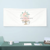 Banderoles Boulangerie de gâteaux floraux roses (Salon professionnel)